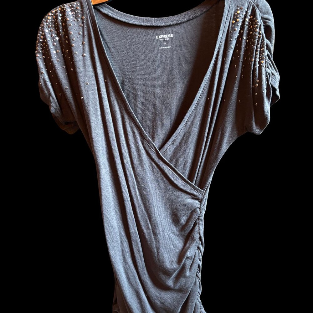 👗 Express Women’s Sexy Basic Dress – Grey (Size Small) 👗
